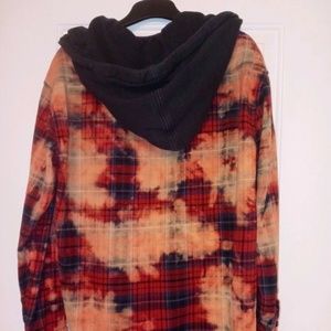 Urban Outfitters Hooded Flannel Button Down LARGE